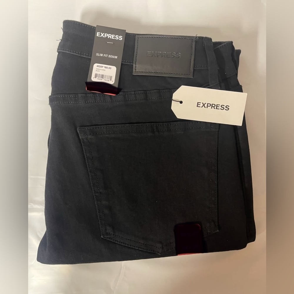Express Men's Charcoal Slim Jeans